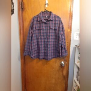 Lee Women's Flannel Button Down Shirt
